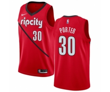 Men's Nike Portland Trail Blazers #30 Terry Porter Red Swingman Jersey - Earned Edition