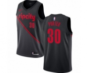 Men's Nike Portland Trail Blazers #30 Terry Porter Swingman Black NBA Jersey - 2018-19 City Edition