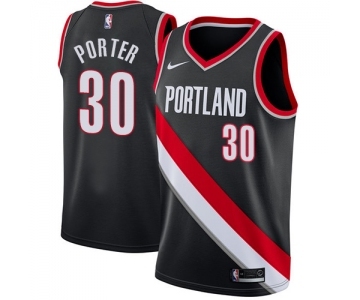 Men's Nike Portland Trail Blazers #30 Terry Porter Swingman Black Road NBA Jersey - Icon Edition