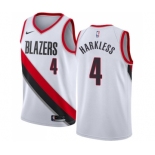 Men's Nike Portland Trail Blazers #4 Moe Harkless Swingman White Home NBA Jersey - Association Edition