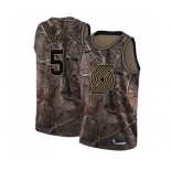 Men's Nike Portland Trail Blazers #5 Seth Curry Swingman Camo Realtree Collection NBA Jersey