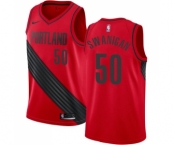 Men's Nike Portland Trail Blazers #50 Caleb Swanigan Swingman Red Alternate NBA Jersey Statement Edition