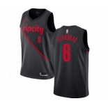 Men's Nike Portland Trail Blazers #6 Nik Stauskas Swingman Black NBA Jersey - 2018-19 City Edition