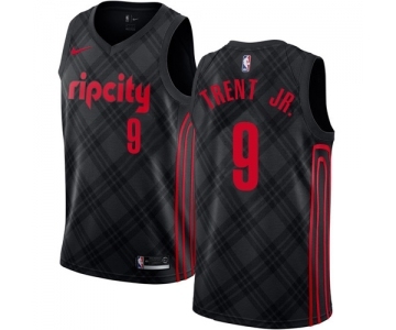 Men's Nike Portland Trail Blazers #9 Gary Trent Jr. Authentic Black NBA Jersey - City Edition