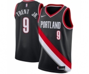 Men's Nike Portland Trail Blazers #9 Gary Trent Jr. Swingman Black NBA Jersey - Icon Edition