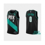 Men's Portland Trail Blazers #0 Damian Lillard 2022-23 Black City Edition Stitched Basketball Jersey