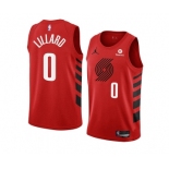 Men's Portland Trail Blazers #0 Damian Lillard 2022-23 Red Statement Edition Swingman Stitched Basketball Jersey