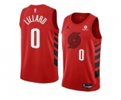 Men's Portland Trail Blazers #0 Damian Lillard 2022-23 Red Statement Edition Swingman Stitched Basketball Jersey