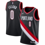 Men's Portland Trail Blazers #0 Damian Lillard Nike Black 2020-21 Swingman Jersey