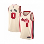 Men's Portland Trail Blazers #0 Damian Lillard Swingman Cream Basketball Jersey 2019-20 City Edition