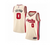 Men's Portland Trail Blazers #0 Damian Lillard Swingman Cream Basketball Jersey 2019-20 City Edition