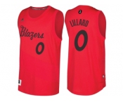 Men's Portland Trail Blazers #0 Damian Lillard adidas Red 2016 Christmas Day NBA Swingman Jersey