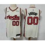 Men's Portland Trail Blazers #00 Carmelo Anthony Cream 2020 City Edition NBA Swingman Jersey With The Sponsor Logo