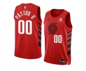 Men's Portland Trail Blazers #00 Gary Payton II 2022-23 Red Statement Edition Swingman Stitched Basketball Jersey