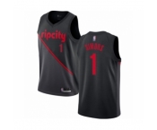 Men's Portland Trail Blazers #1 Anfernee Simons Authentic Black Basketball Jersey 2018-19 City Edition