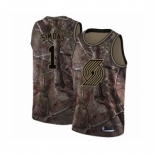 Men's Portland Trail Blazers #1 Anfernee Simons Swingman Camo Realtree Collection Basketball Jersey