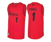 Men's Portland Trail Blazers #1 Evan Turner Red 2016 Christmas Day NBA Swingman Jersey