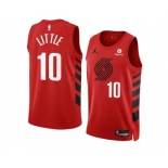 Men's Portland Trail Blazers #10 Nassir Little 2022-23 Red Statement Edition Swingman Stitched Basketball Jersey