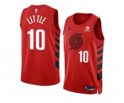 Men's Portland Trail Blazers #10 Nassir Little 2022-23 Red Statement Edition Swingman Stitched Basketball Jersey