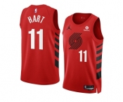 Men's Portland Trail Blazers #11 Josh Hart 2022-23 Red Statement Edition Swingman Stitched Basketball Jersey