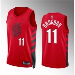 Men's Portland Trail Blazers #11 Malcolm Brogdon Red Statement Edition Stitched Basketball Jersey