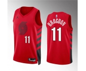 Men's Portland Trail Blazers #11 Malcolm Brogdon Red Statement Edition Stitched Basketball Jersey