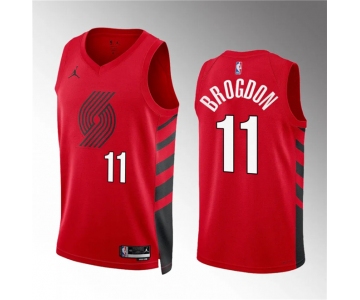 Men's Portland Trail Blazers #11 Malcolm Brogdon Red Statement Edition Stitched Basketball Jersey