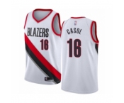 Men's Portland Trail Blazers #16 Pau Gasol Authentic White Basketball Jersey - Association Edition