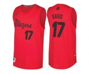 Men's Portland Trail Blazers #17 Ed Davis 2016 Christmas Day Red NBA Swingman Jersey