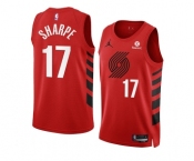 Men's Portland Trail Blazers #17 Shaedon Sharpe 2022-23 Red Statement Edition Swingman Stitched Basketball Jersey