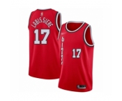 Men's Portland Trail Blazers #17 Skal Labissiere Authentic Red Hardwood Classics Basketball Jersey