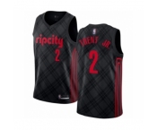 Men's Portland Trail Blazers #2 Gary Trent Jr. Authentic Black Basketball Jersey - City Edition