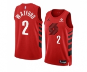 Men's Portland Trail Blazers #2 Trendon Watford 2022-23 Red Statement Edition Swingman Stitched Basketball Jersey