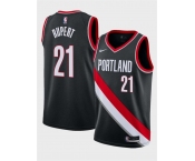 Men's Portland Trail Blazers #21 Rayan Rupert Black Icon Edition Stitched Basketball Jersey