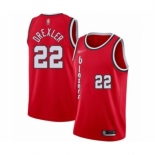 Men's Portland Trail Blazers #22 Clyde Drexler Authentic Red Hardwood Classics Basketball Jersey