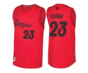 Men's Portland Trail Blazers #23 Allen Crabbe Red 2016 Christmas Day NBA Swingman Jersey