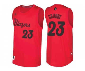 Men's Portland Trail Blazers #23 Allen Crabbe Red 2016 Christmas Day NBA Swingman Jersey