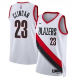 Men's Portland Trail Blazers #23 Donovan Clingan White 2024 Draft Association Edition Stitched Basketball Jersey