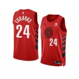 Men's Portland Trail Blazers #24 Drew Eubanks 2022-23 Red Statement Edition Swingman Stitched Basketball Jersey