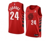 Men's Portland Trail Blazers #24 Drew Eubanks 2022-23 Red Statement Edition Swingman Stitched Basketball Jersey