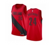 Men's Portland Trail Blazers #24 Kent Bazemore Authentic Red Basketball Jersey Statement Edition