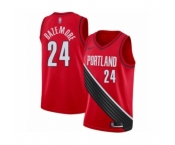 Men's Portland Trail Blazers #24 Kent Bazemore Authentic Red Finished Basketball Jersey - Statement Edition