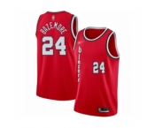 Men's Portland Trail Blazers #24 Kent Bazemore Authentic Red Hardwood Classics Basketball Jersey