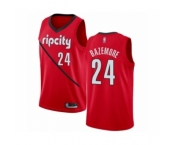 Men's Portland Trail Blazers #24 Kent Bazemore Red Swingman Jersey - Earned Edition