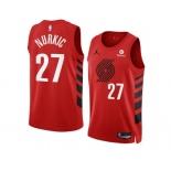 Men's Portland Trail Blazers #27 Jusuf Nurkic 2022-23 Red Statement Edition Swingman Stitched Basketball Jersey