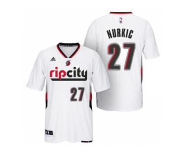 Men's Portland Trail Blazers #27 Jusuf Nurkic adidas White Swingman Rip City Jersey