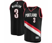 Men's Portland Trail Blazers #3 C.J. McCollum Fanatics Branded Black 2020-21 Fast Break Replica Jersey