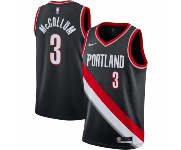 Men's Portland Trail Blazers #3 C.J. McCollum Nike Black 2020-21 Swingman Jersey