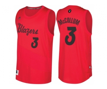 Men's Portland Trail Blazers #3 C.J. McCollum Red 2016 Christmas Day NBA Swingman Jersey