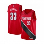 Men's Portland Trail Blazers #33 Zach Collins Authentic Red Finished Basketball Jersey - Statement Edition